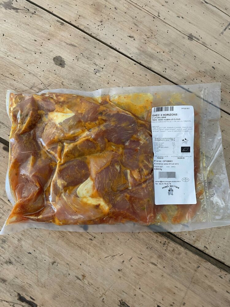 Sauté de porc pour brochette mariné