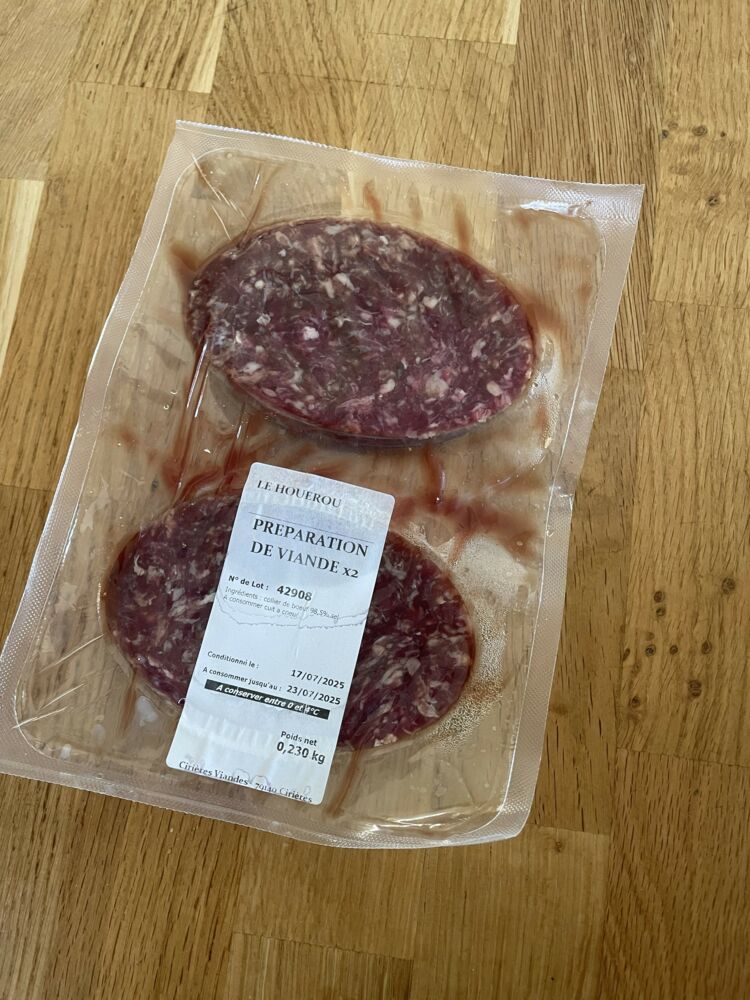 Steaks hachés vente le 19 juin